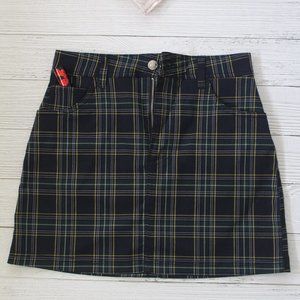 Plaid Pencil Miniskirt